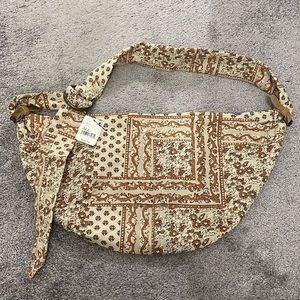 NWT Free People Patterned Slouchy Carryall Sling Bag